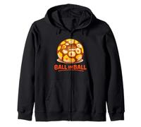 Ball in Ball Python Snake Curled Up Reptile Humor Zip Hoodie