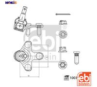 BALL JOINT 1003635 FOR HONDA CIVIC/X/Hatchback P10A4/P10A2 1.0L 3cylL15B7 1.5L