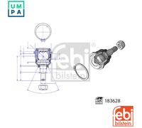 Ball Joint FEBI BILSTEIN 183628 for HYUNDAI