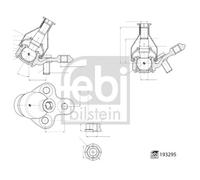 Ball Joint FEBI 193295 for TOYOTA AYGO X (_B7_) 1 2022-