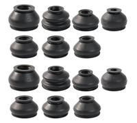 Ball Joint & Tie Rod End & Track Rod End Dust Boot Gaiter Kit, Black Rubber 7 Sizes x 2 Total 14 Pcs Replacement Control Arm Suspension Steering Repair Parts