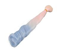 Ball Jointed Doll Wig Pink Blue Gradient Long Hair Row Piece Soft Silk Material 30cm Height 1m Length for BJD Doll Transformation (#9-1)