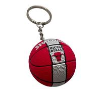 Ball Keyring Compatible with Bulls Basketball Gadget Accessories Gift Idea Men Women Children Creative 3D Pendant, red, One size