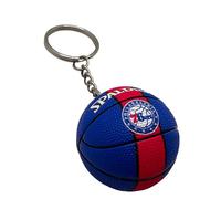 Ball Keyring Compatible with Phila Basketball Gadget Accessories Gift Idea Men Women Children Creative 3D Pendant, blue, One size