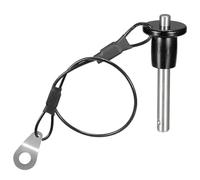 Ball Locking Pin 304 Stainless Steel Push-Button Pin Quick Release Pins with Eyelet Cable for Quickly Unlockable for Gym Machine Stage Equipment (6mm - 35mm)
