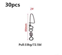 Ball Lure Pack Swivels 30 Steel Stainless Fishing Coastlock Bearing Connectors Heavy Duty Saltwater Freshwater Tackle Quick Change Snap Clips Sea Fishing (2)