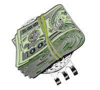 Ball Marking Tool - 1.23 x 0.83 x 0.06 Inch Magnetic Dollar Golf Marking Tool | Funny Golf Ball Marker with Magnetic Hat Clip, Dollar Golf Marker, Golf Accessories for Men and Women