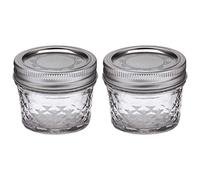 Ball Mason 4oz Quilted Jelly Jars with Lids and Bands, Set of 2