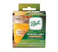 Ball Mason Jars Ball Dissolvable Self-Adhesive Labels For Preserves Jars -Pack Of 60 Labels 1440001005