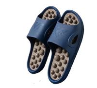 Ball Massage, Cool mop, Men's and Women's Home, Foot acupoints, Bathroom, Bath, Anti Slip Finger Pressure Board, Foot Therapy, Cool Slippers(Navy Blue,40-41)