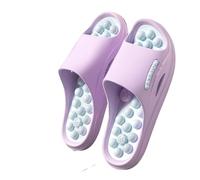 Ball Massage, Cool mop, Men's and Women's Home, Foot acupoints, Bathroom, Bath, Anti Slip Finger Pressure Board, Foot Therapy, Cool Slippers(Purple,38-39)