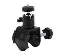 Ball Mount Clamp, Multifunction Clamp with Ballhead Camera with 1/4 Screw for Sports Camera/Digital Camera/Fill Light, Rotation Clip Clamp Fixed Bracket