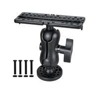 Ball Mount Fish Finder Bracket - 360 Degree Holder, Heavy Duty Base | Sturdy Swivel Arm Enhances Visibility, Resistant Frame Ensures Stability for Boat Installation, Outdoor Fishing Trips