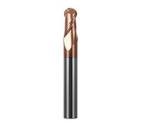 Ball Nose CNC Router Bit HRC55 2Flutes Ball Nose End Mill Carbide Endmills Alloy Coating Tungsten Steel Cutting Tool For Metal(R4x8dx60l,1PCS)