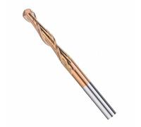Ball Nose End Mill 2 Flute CNC Spiral Router Bit 1/8(3.175mm) Shank TiCN Coated Carbide Milling Cutter For Aluminum Cutting(3.175x6x40)