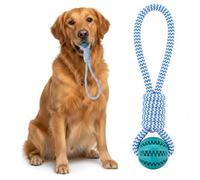 Ball on a Rope for Dogs, Durable Dog Tug Toy with Strong Rope, Interactive Play Sessions for Large Breed Dogs, Indoor and Outdoor Activities, Dog Rope Toy for Fetch Training and Furniture Protection