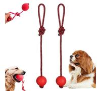 Ball on rope,Dog Rope Ball,Rope Ba-ll Chew and Tug Dog Toy,Interactive Do-g Toy for Catching,Throwing,Ro-pe D-og To-ys,Elastic Solid Rubber Ba-lls,D-og Frisbee,Tough Do-g T-oys,To-ys Indestructible
