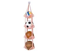 Ball Organizer,Large Capacity and Space Saving Mesh,Over The Door Ball Organizer | for Basketball, Volleyball, Plush Doll, Home, Bedroom