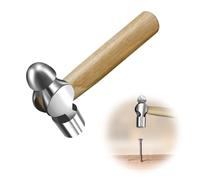 Ball Pein Hammer 14oz/410g, Pin Hammer Stubby Mini Hammers Small Hammers with Wood Handle and Steel Head for Metalworking Crafting Jewelry
