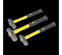 Sealey Ak2031 Ball Pein Hammer Set 3Pc Fibreglass Shaft