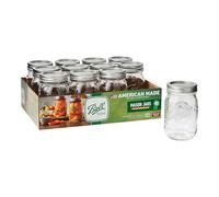 Ball Pint Jar, Regular Mouth, Set of 12, (16 Ounce)