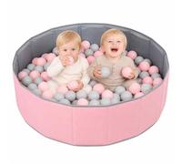 Ball Pit, 100CM Foldable Baby Ball Pit, Kids BallPit, Portable Ocean Ball Pits, Playhouse Playpen Ocean Ball Pool for Baby Toddler Boys Girls Dogs Pets Indoor Outdoo, Pink