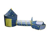 Ball Pit, Ball Pit for Toddlers 3 Piece Blue Starry Sky Kids Play Tent With Crawling Tunnel Play House for Indoor and Outdoor Children Activities
