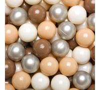 Ball Pit Balls Toddler Soft Plastic Playballs Coffee Pearl Silvery 100pcs
