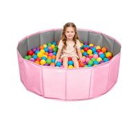 Ball Pit, Foldable Baby Ball Pit, 100CM Kids BallPit for Children Girls Boys, Portable Ocean Ball Pits, Playhouse Playpen Ocean Ball Pool for Baby Toddler Boys Girls Dogs Pets Indoor Outdoor (Pink)