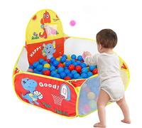 Ball Pit for Children - Polyester 60 x 40 x 120 cm, Foldable Playground with Basketball Hoop, Indoors, Outdoors, Birthday, Christmas, Thanksgiving for and Girls