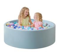 Ball Pit for Toddlers Baby Ball Pits Soft Memory Foam Ball Pits Round Kids Ball Pit Indoor Game Play Ball Pool 35.4''x11.8'' (Lightblue, NO Balls)
