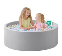 Ball Pit for Toddlers Baby Ball Pits Soft Memory Foam Round Kids Ball Pit Indoor Game Play Ball Pool 35.4''x11.8'' (Gray, NO Balls)