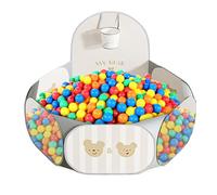 Ball Pit Playpen - Folding Tent, Pool Design, Large Ball Pit, Attached Storage Basket | Multi-Purpose Indoor Outdoor Play Area for Living Room Bedroom Nursery Kindergarten Travel Fun Setup Easy Clean