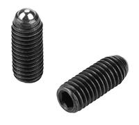 Ball Plunger,Akozon Screw Thread Hex Socket Carbon Steel Ball Spring Plungers Set M8 10pcs (M8*20)