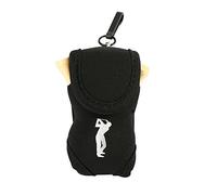 Ball Pouch, Portable Ball Holder Clip, Ball Carry Bag Tee Holder Pouch Sports Golfing Accessories with 2 Balls and 4 Tee (black)