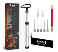 K-MART Ball Pump with Needle, Nozzle and Extension Hose for Football, Basketball Pump, Rugby Balls - Durable Aluminium-alloy Tube, Ergonomic Design, Fast Air Inflator