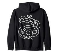 Ball Python Line Art Herpetologist Zip Hoodie