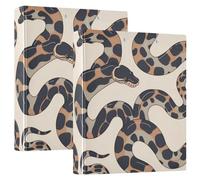 Ball Python Minimalist 1.5 in Binders for School 3 Ringing with Pockets 1/2 Pack Aesthetic Binder Hardcover