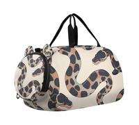 Ball Python Minimalist Gym Duffel Bag with Shoes Compartment Lightweight Sports Bag Travel Tote for Beach Swim Bags Pool Sports