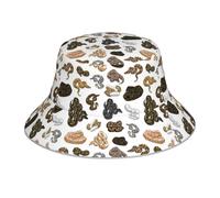 (Ball Python Morph Snake Pattern_9638) Bucket Hat Reversible Reflective for Men Women - UV50+ Sun Protection Double-Sided Fishing Hat with 360 Safety Strips Summer Outdoor