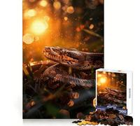 Ball Python Snake 1000 Piece Jigsaw Puzzles for Adults Jigsaw Smart Challenge Calm Downtime Fine Lock Unique Gift (50x75cm)