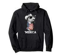 Ball Python Snake American Flag Bandana Cowboy Hat Country Pullover Hoodie