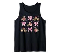 Ball Python Snake Girl Coquette Bow Pink Mom Tank Top