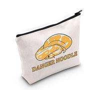 Ball Python Snake Lover Gift Danger Noodle Makeup Bag Snake Lady Cosmetic Bag Snake Mom Gift Snake Owner Gift Reptile Animal Lover Travel Bag (Danger Noodle)