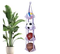 Ball Rack | Large Capacity and Space Saving Mesh,Vertical Basketball and Soccer Ball Rack - for Basketball, Volleyball, Plush Doll, Home, Bedroom