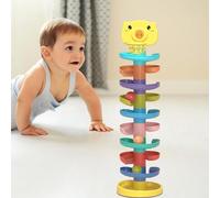 Ball Ramp Toy - Swirling Rolling Tower Colorful Durable, Drop Track Game, STEM Logic Educational Gift Children, Interactive Learning Activity, Motor Skill Development | Rolling Tower Toy For Kids