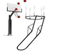 Ball Return Basketball Hoop - Black Heavy Alloy Construction, Rebound Target, Folding Board Design, Professional Basketball for Catching Tools | Ideal Setup Home Indoor Court Office