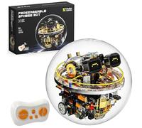 Ball Robot Kit for Children Aged 8-12 Years, Rolls by App or Remote Control, Various Eye Expressions, STEM Robotics Learning Toy as a Gift for Boys and Girls (804 Pieces)