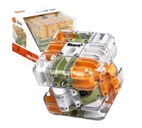 Ball Rolling Cube Challenge, 3D Rolling Ball Maze Cube,Large Labyrinth Maze Cubes, Helps Cultivate Logical Thinking, Spatial Awareness Brain Training, Engaging Brain Teaser Toy (Orange*1)