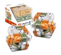 Ball Rolling Cube Challenge, 3D Rolling Ball Maze Cube,Large Labyrinth Maze Cubes, Helps Cultivate Logical Thinking, Spatial Awareness Brain Training, Engaging Brain Teaser Toy (Orange*2)
